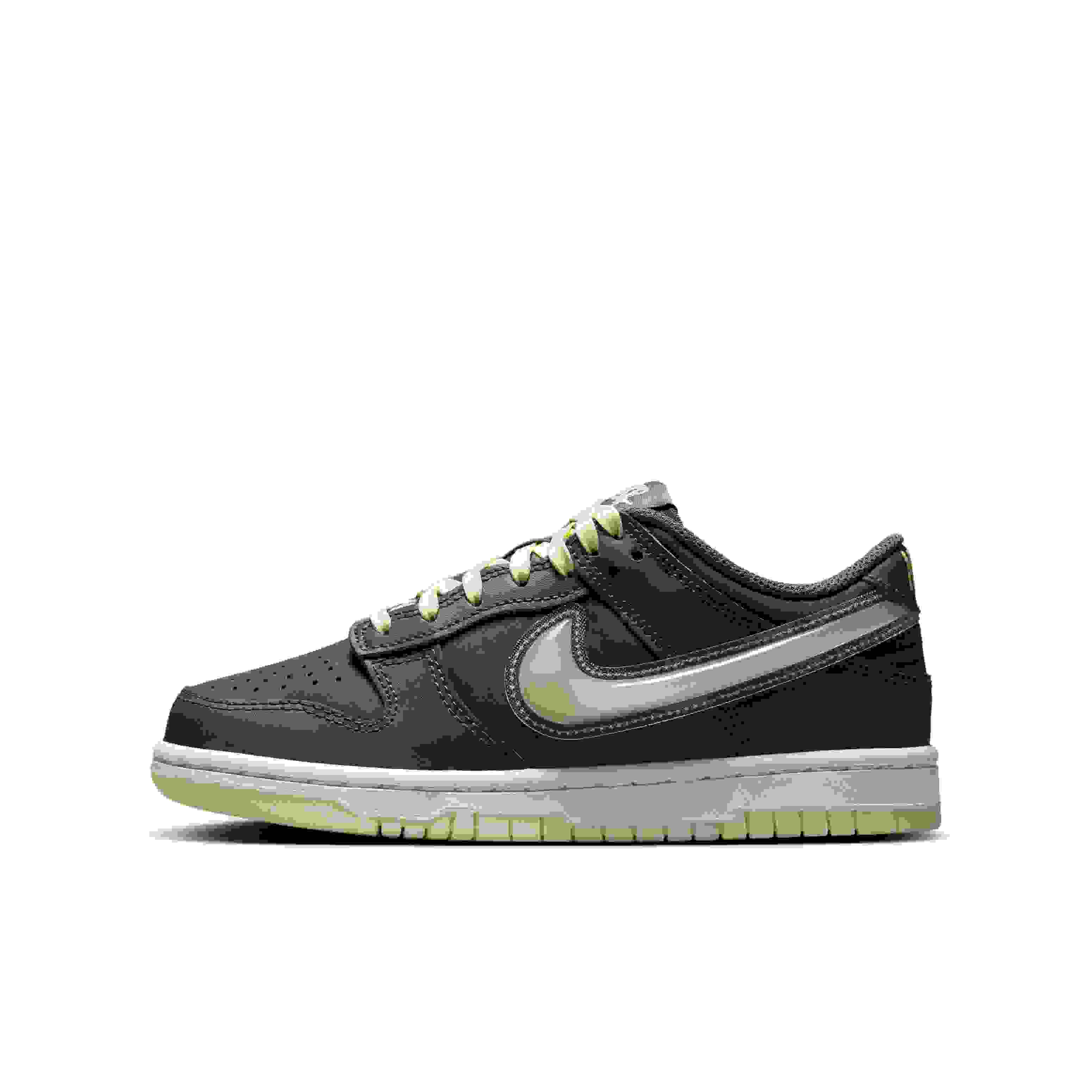 Nike Dunk Low Grade School Boys' "Iron Grey/Lime Ice/White/Cool Grey" Shoe